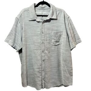 Mossimo Supply Co. Men's Textured Short Sleeve Button Down Casual Shirt XXL Gray